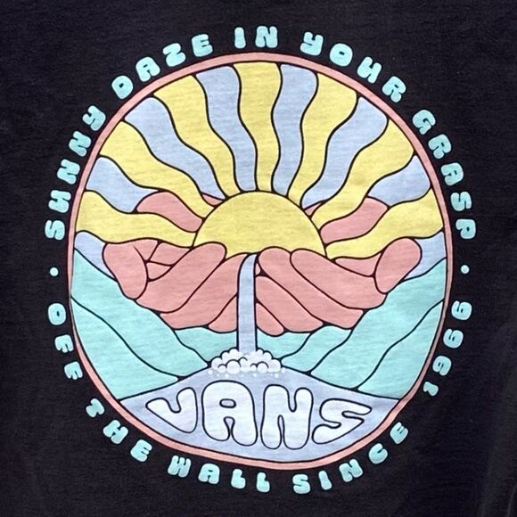 Vans “Off the “Wall” Black Graphic Sunny Daze in Your Grasp T-Shirt. Medium EUC! - Picture 3 of 5